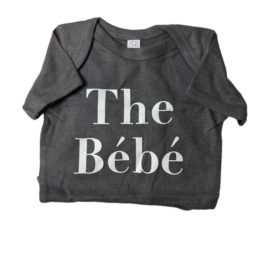 The Bebe Grey Rabbit Skins Bodysuit 6 Month New